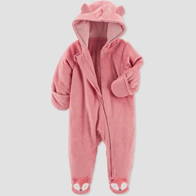 Carter's Just One You®️ Baby Girls' Fox Jumper - Pink 5 Carter's Just One You®️ Baby Girls' Fox Jumper - Pink - Image 3
