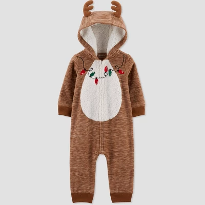 Carter's Just One You® Baby Girls' Holiday Reindeer Jumpsuit 4 Carter's Just One You® Baby Girls' Holiday Reindeer Jumpsuit - Image 2