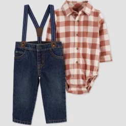 Carter's Just One You®️ Baby Boys' Plaid Top & Bottom Set - Brown 9 Carter's Just One You®️ Baby Boys' Plaid Top & Bottom Set - Brown -Carter's Just One You GUEST abe1329d 20e2 4833 87d5 2b4c588f579e