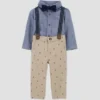 Carter's Just One You® Toddler Boys' Anchor Chambray Suspender Set - Khaki/Blue -Carter's Just One You GUEST abe14773 4b46 4265 891a 4fd55c36c921