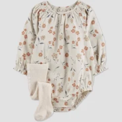 Carter's Just One You®️ Baby Girls' Floral Bubble Dress With Tights Set - Cream -Carter's Just One You GUEST ad3d64d8 95a3 4c47 b549 44d0718e9356