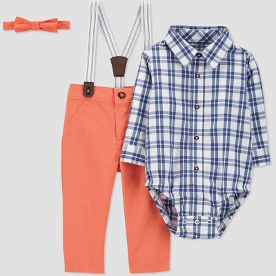 Carter's Just One You® Toddler Boys' Gingham Top & Bottom Set - Coral 6 Carter's Just One You® Toddler Boys' Gingham Top & Bottom Set - Coral - Image 4