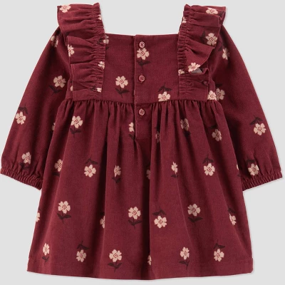 Carter's Just One You® Baby Girls' 2pc Floral Dress - Maroon 4 Carter's Just One You® Baby Girls' 2pc Floral Dress - Maroon - Image 2