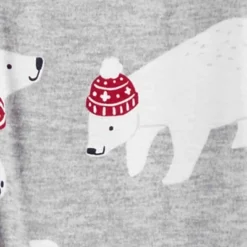 Carter's Just One You®️ Toddler Boys' 2pk Buffalo Checkered Reindeer And Polar Bears Footed Pajama - Black/Red