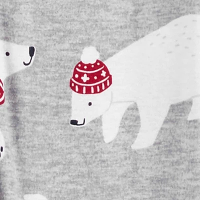 Carter's Just One You®️ Toddler Boys' 2pk Buffalo Checkered Reindeer And Polar Bears Footed Pajama - Black/Red 3 Carter's Just One You®️ Toddler Boys' 2pk Buffalo Checkered Reindeer And Polar Bears Footed Pajama - Black/Red