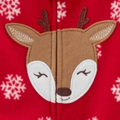Carter's Just One You® Toddler Snowflake Reindeer/Santa Fleece Footed Pajama