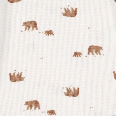 Carter's Just One You® Baby Boys' 3pc Thermal Bear Sweatshirt & Pants Set - Brown 4 Carter's Just One You® Baby Boys' 3pc Thermal Bear Sweatshirt & Pants Set - Brown - Image 2