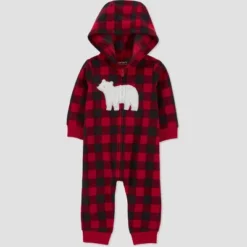 Carter's Just One You® Baby Boys' Buffalo Checkered Bear Jumpsuit - Red -Carter's Just One You GUEST b6c989b9 6576 4b27 89ed a5313d4dc997
