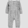 Carter's Just One You®️ Baby Girls' Ruffle Jersey Jumpsuit - Gray -Carter's Just One You GUEST bd092020 d6cf 4a18 bc37 4b395853d8a6