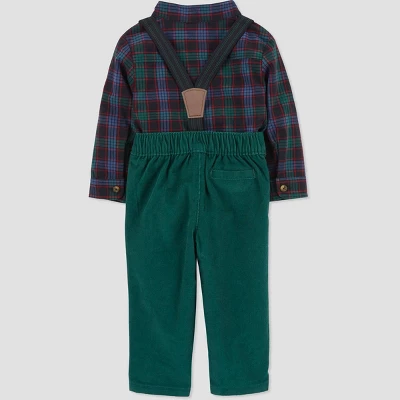 Carter's Just One You®️ Baby Boys' Plaid Top & Bottom Set - Green 3 Carter's Just One You®️ Baby Boys' Plaid Top & Bottom Set - Green