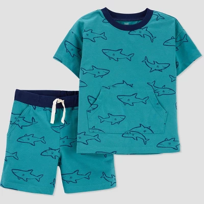 Carter's Just One You® Toddler Boys' Shark Top & Bottom Set - Blue 5 Carter's Just One You® Toddler Boys' Shark Top & Bottom Set - Blue - Image 3