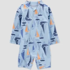 Carter's Just One You® Baby Boys' Boat One Piece Rash Guard - Blue -Carter's Just One You GUEST c2a1e0df 8988 4e01 af88 59d4ab37e5ed