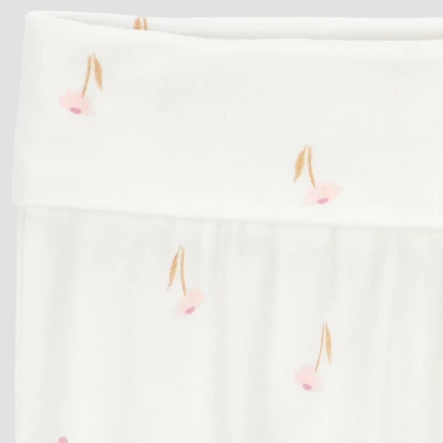 Carter's Just One You® Baby Girls' 2pc Floral Comfy Soft Top & Bottom Set - Ivory 5 Carter's Just One You® Baby Girls' 2pc Floral Comfy Soft Top & Bottom Set - Ivory - Image 3