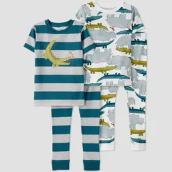 Carter's Just One You® Toddler Boys' Gators And Rhinos Short Sleeve Pajama Set - Gray/Teal Blue 7 Carter's Just One You® Toddler Boys' Gators And Rhinos Short Sleeve Pajama Set - Gray/Teal Blue -Carter's Just One You GUEST c58a46b4 6ecb 49ff af03 b177ef6d51e8