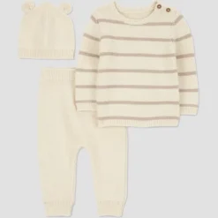 Carter's Just One You® Baby 3pc Striped Bear Sweater Top & Pants Set - Cream 11 Carter's Just One You® Baby 3pc Striped Bear Sweater Top & Pants Set - Cream -Carter's Just One You GUEST c90a053e 6076 4d8b a57c a1452768bdf9