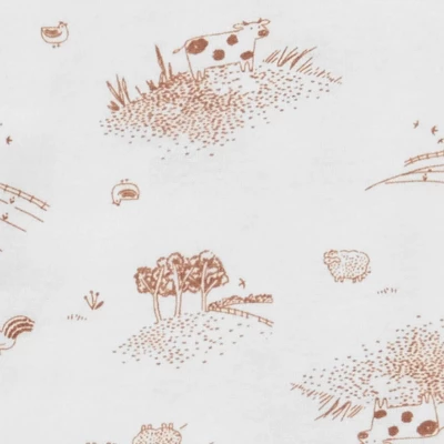 Carter's Just One You® Baby 3pc Footed Hat Top & Bottom Set - White/Brown 3 Carter's Just One You® Baby 3pc Footed Hat Top & Bottom Set - White/Brown