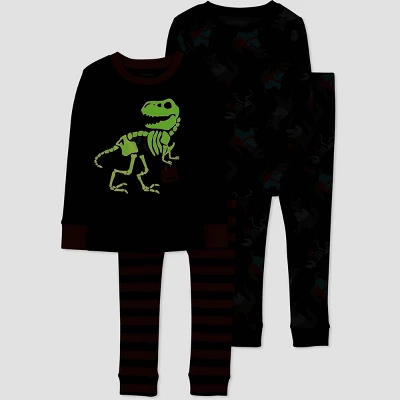 Carter's Just One You® Toddler Boys' Halloween Skeleton And Dinosaurs Long Sleeve Pajama Set - Blue/Gray 3 Carter's Just One You® Toddler Boys' Halloween Skeleton And Dinosaurs Long Sleeve Pajama Set - Blue/Gray