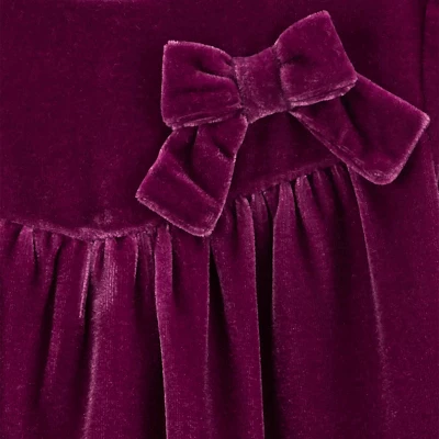 Carter's Just One You® Baby Girls' Long Sleeve Velour Dress - Purple 3 Carter's Just One You® Baby Girls' Long Sleeve Velour Dress - Purple