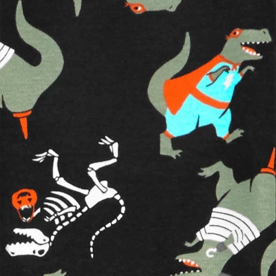 Carter's Just One You® Toddler Boys' Halloween Skeleton And Dinosaurs Long Sleeve Pajama Set - Blue/Gray 5 Carter's Just One You® Toddler Boys' Halloween Skeleton And Dinosaurs Long Sleeve Pajama Set - Blue/Gray - Image 3