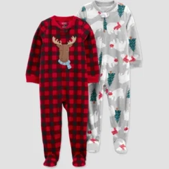 Carter's Just One You®️ Toddler Boys' 2pk Buffalo Checkered Reindeer And Polar Bears Fleece Footed Pajama - Black/Red 7 Carter's Just One You®️ Toddler Boys' 2pk Buffalo Checkered Reindeer And Polar Bears Fleece Footed Pajama - Black/Red -Carter's Just One You GUEST dd70060c d6fb 4953 ab9c b4355ae412d3