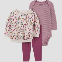 Carter's Just One You®️ Baby Girls' Floral Top & Bottom Set - Purple/Cream 7 Carter's Just One You®️ Baby Girls' Floral Top & Bottom Set - Purple/Cream -Carter's Just One You GUEST dfc50894 8f65 4128 a4b9 14ede59d4cc7