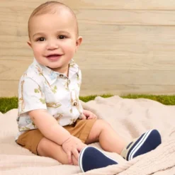 Carter's Just One You® Baby Boys' Safari Top & Bottom Set - White/Brown -Carter's Just One You GUEST e26173c6 dd00 482c a8eb b3b5833b4afa