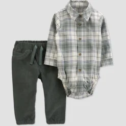 Carter's Just One You®️ Baby Boys' Plaid Top & Pants Set - Green 7 Carter's Just One You®️ Baby Boys' Plaid Top & Pants Set - Green -Carter's Just One You GUEST e66d37ae d66e 46c8 8618 dc5f1f371b09