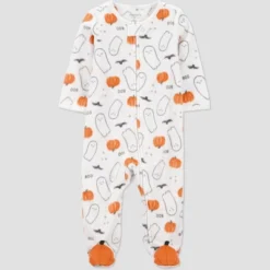 Carter's Just One You® Baby Halloween Pumpkins/Ghosts Sleep N' Play - White -Carter's Just One You GUEST e6ee19b6 7d3c 463c 9fd2 43b321b6c4ef