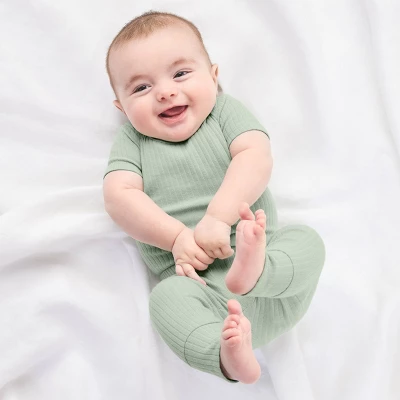 Carter's Just One You® Baby 2pk Pants - Sage Green/White 5 Carter's Just One You® Baby 2pk Pants - Sage Green/White - Image 3