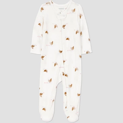 Carter's Just One You® Baby Girls' Chicken Comfy Soft Sleep N' Play - Ivory 6 Carter's Just One You® Baby Girls' Chicken Comfy Soft Sleep N' Play - Ivory - Image 4