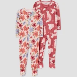 Carter's Just One You®️ Toddler Girls' 2pk Fox And Floral Footed Pajama - Pink 7 Carter's Just One You®️ Toddler Girls' 2pk Fox And Floral Footed Pajama - Pink -Carter's Just One You GUEST ea8479ed da9a 4525 8c33 59d5c73ece26