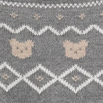 Carter's Just One® You Baby Boys' 3pc Bear Fair Isle Sweater And Pants Set - Gray 4 Carter's Just One® You Baby Boys' 3pc Bear Fair Isle Sweater And Pants Set - Gray - Image 2