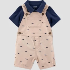 Carter's Just One You® Baby Boys' Whale Romper - Navy Blue/Khaki