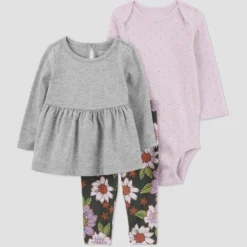 Carter's Just One You®️ Baby Girls' Floral Top & Bottom Set - Gray/Green 7 Carter's Just One You®️ Baby Girls' Floral Top & Bottom Set - Gray/Green -Carter's Just One You GUEST edf8ade2 fdec 4a69 a5c6 d44a50b7273d