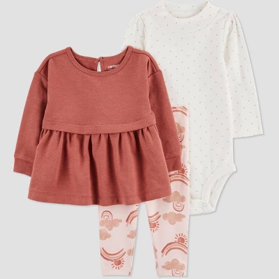 Carter's Just One You®️ Baby Girls' Plaid Top & Bottom Set - Pink 5 Carter's Just One You®️ Baby Girls' Plaid Top & Bottom Set - Pink - Image 3